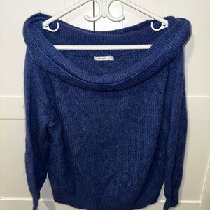 Reitmans Navy Off-Shoulder Sweater